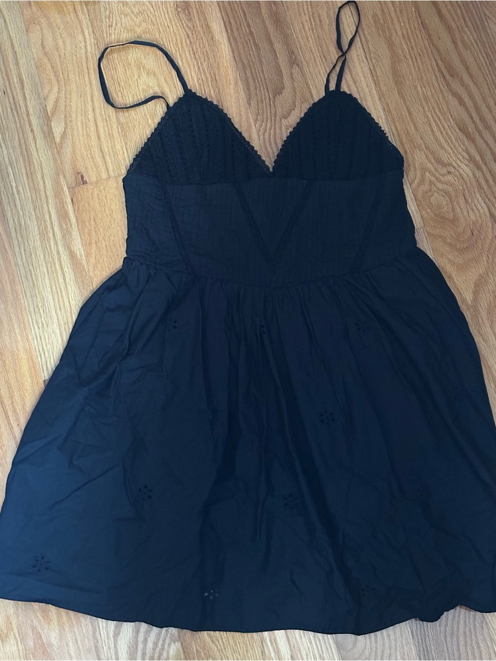 Zara Black Spaghetti-Strap Mini Dress